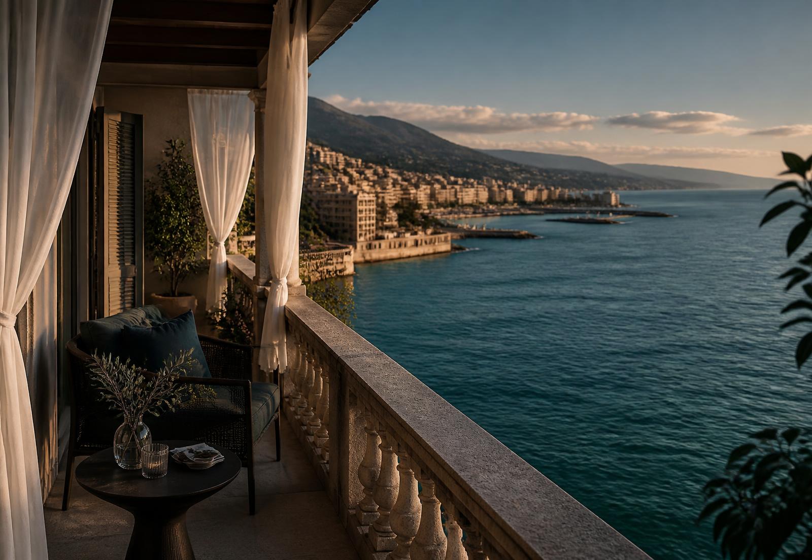 Terasa apartmana s pogledom na Kvarnerski zaljev u Rijeci